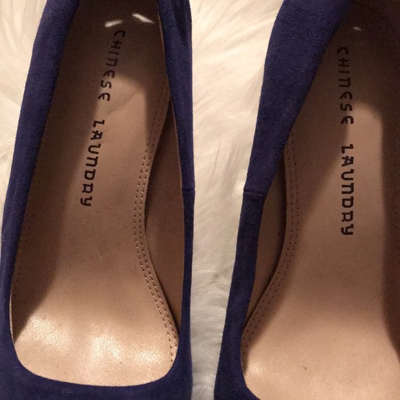 Blue purple suede heel - Picture 2 of 6